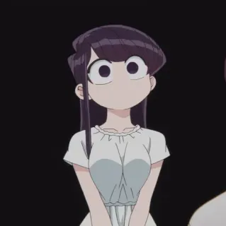 🪁 Komi Shouko Komi Can't Communicate anime, Komi can't communicate, Komi Shouko, fofa, surpresa, expressão, garota telegram sticker