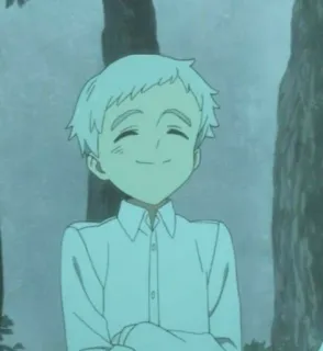 💫 Norman The Promised Neverland Аниме, Парень, Персонаж, Норман, The Promised Neverland, Улыбка telegram sticker