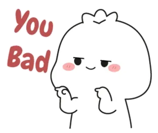 💭 You Bad cute, funny, bad, meme, adorable, cartoon telegram sticker