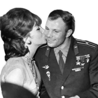 🙂 Yuri Gagarin Yuri Gagarin, cosmonaut, Soviet Union, military uniform, outer space, USSR, space exploration telegram sticker