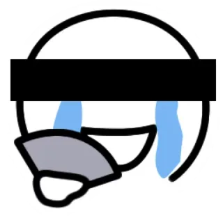 😭 piangere, mascherato, triste, faccia telegram sticker