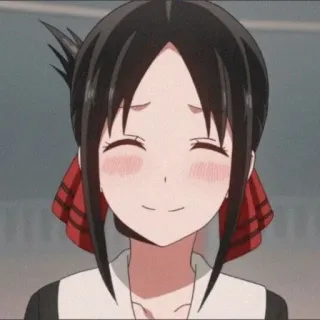🌺 Kaguya Shinomiya Kaguya-sama: Love Is War 애니메이션, 미소, 행복, 귀여운, 카구야 시노미야, 카구야 님은 고백받고 싶어 telegram sticker