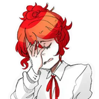 😠 Dibujo animado, Triste, Llorando, Rojo, Anime telegram sticker