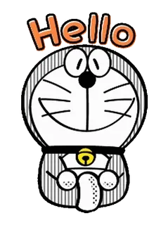 ◼️ Doraemon Hello Doraemon, cartoon, anime, hallo telegram sticker