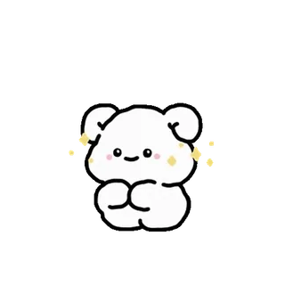 💬 fofo, kawaii, desenho animado, animal, urso, adesivo, feliz whatsapp sticker