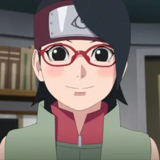 😊 Sarada Uchiha Boruto 애니메이션, 만화, 사라다 우치하, 보루토, 우치하 일족, 닌자 telegram sticker