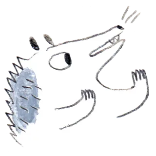 😬 zwierzę, wilk, naklejka, ilustracja telegram sticker