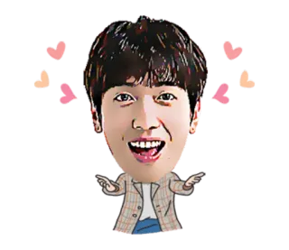 💞 desenho animado, pessoa, corações, sorrindo telegram sticker