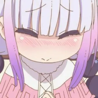 🎀 Kanna Kamui Miss Kobayashi's Dragon Maid 动漫, 可爱, 康娜卡姆依, 小林家的龙女仆, 卡哇伊, Q版 telegram sticker