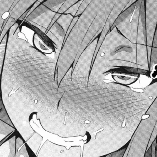 🤤 anime, manga, facial expression, sweat, cartoon telegram sticker