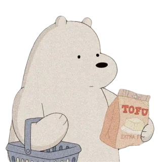 😶 Ice Bear We Bare Bears TOFU
EXTRA FIRM Ours polaire, Dessin animé, Tofu, Courses, Nourriture, Animal, Animé telegram sticker