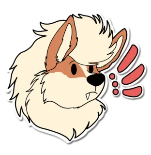 😳 desenho animado, animal, cachorro, expressão, adesivo telegram sticker