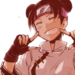 😊 Tenten Naruto тентен, наруто, аниме, манга, ниндзя, милый, счастливый telegram sticker