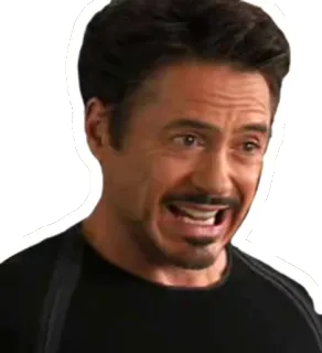 😬 Tony Stark celebrity, avengers, iron man, robert downey jr. telegram sticker