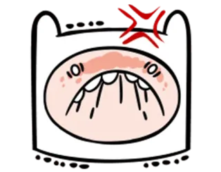 😡 Finn Adventure Time cartoon, angry, meme, finn, adventure time telegram sticker