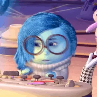 🤖 Sadness Inside Out Tristezza, Inside Out, Personaggio, Emozione, Disney, Pixar telegram sticker