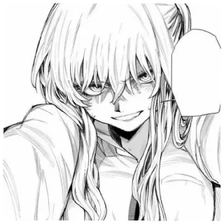 😠 Anime, Mangá, Garota, Personagem, Ilustração telegram sticker