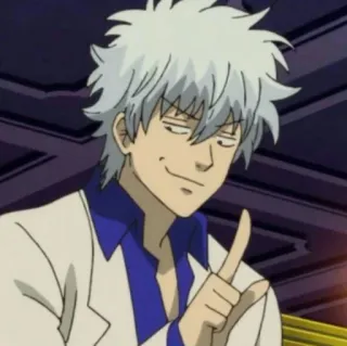 🍧 Sakata Gintoki Gintama 애니메이션, 만화, 냉소적, 웃긴, 캐릭터 telegram sticker