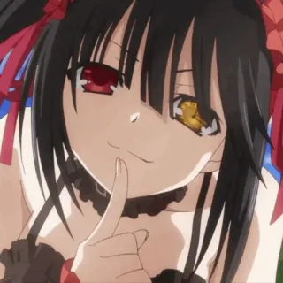 🥀 Kurumi Tokisaki Date A Live Anime, Gadis, Date A Live, Kurumi, Tokisaki, Yandere telegram sticker