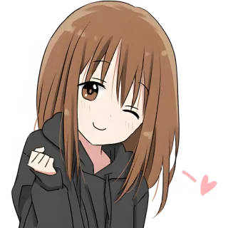 😉 Anime, Desenho animado, Personagem, Garota, Fofo telegram sticker