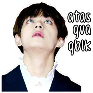 🙄 atas gua gblk espressione, meme, celebrità, asiatico, k-pop, idolo telegram sticker