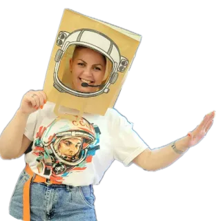 👖 CCCP astronaute, espace, casque, sac en papier, URSS, soviétique, cosmonaute whatsapp sticker