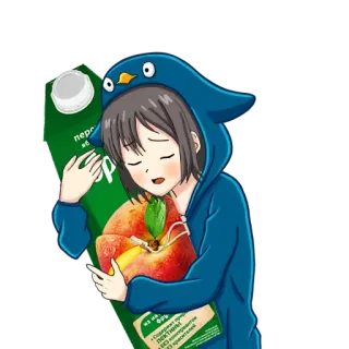 🧃 персик
ИЗ НАШИХ ФРУКТОВ!
БЕЗ КОНСЕРВАНТОВ!
БЕЗ КРАСИТЕЛЕЙ! Anime, Pêche, Jus, Pingouin, Fille, Dessin animé, Mignon whatsapp sticker