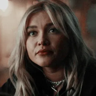😐 Yelena Belova Yelena, Belova, Marvel, personaje, actriz, rubia whatsapp sticker