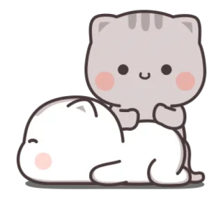 😽 gato, masaje, lindo, animal, kawaii, amistad, relajación telegram sticker