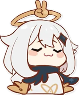 😌 Paimon Genshin Impact Paimon, Genshin Impact, anime, video game, kawaii, cute telegram sticker