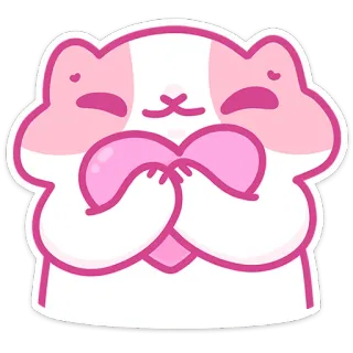 🥰 kot, serce, różowy, słodki, miłość, kawaii, naklejka whatsapp sticker