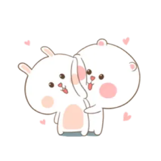 😁 animal, love, cute, bear, bunny, affection, kawaii telegram sticker
