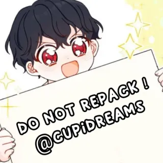 ❕ DO NOT REPACK!
@CUPIDREAMS reembalado, adesivo, cupidreams, aviso whatsapp sticker