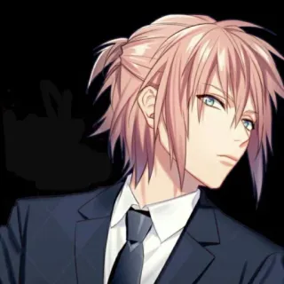 🌷 Anime, Personaggio, Abito, Cravatta, Illustrazione, Manga whatsapp sticker