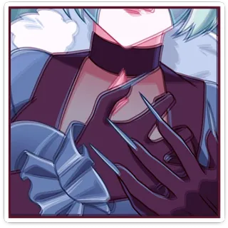 🫨 アニメ, ゴシック, キャラクター, 手袋, ファンタジー, アート telegram sticker