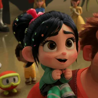 🥨 Vanellope von Schweetz Wreck-It Ralph Vanellope, Detona Ralph, Disney, Desenho animado, Personagem whatsapp sticker