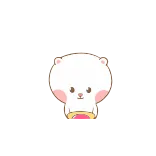 👍 ours, mignon, dessin animé, animal, kawaii whatsapp sticker