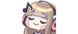 🎧 Anime, Musik, Kopfhörer, Süß, Mädchen telegram sticker