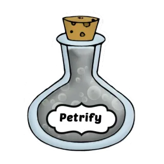 ⛰ Petrify potion, magic, fantasy, petrify, bottle, spell telegram sticker
