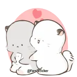 😍 Fursis Sticker imut, kucing, pasangan, cinta, hati, stiker telegram sticker