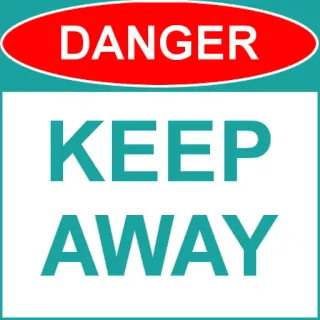 🚫 DANGER KEEP AWAY pericolo, tenere lontano, attenzione, cautela, sicurezza telegram sticker