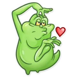 😘 Slimer Ghostbusters Slimer, Os Caça-Fantasmas, desenho animado, fantasma, filme, personagem telegram sticker