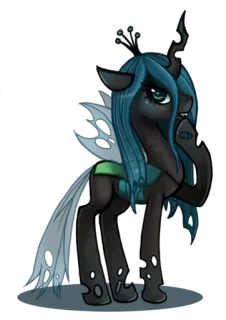 🤔 Queen Chrysalis My Little Pony Pônei, Rainha, Chrysalis, MLP, Vilão, Changeling, Desenho animado whatsapp sticker