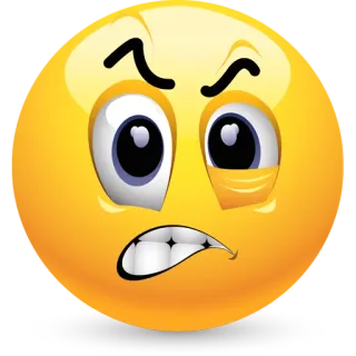 👿 表情符号, 生气, 沮丧, 脸, 表情, 黄色 telegram sticker