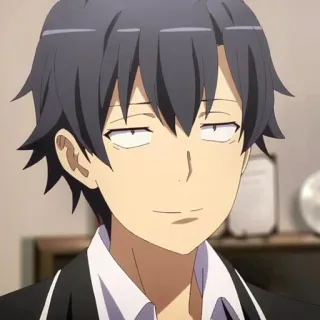 🫓 Hachiman Hikigaya My Teen Romantic Comedy SNAFU อนิเมะ, ตัวละคร, ฮาจิมัง ฮิคิกายะ, Oregairu whatsapp sticker