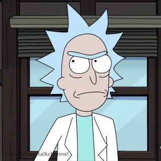 🤨 Rick Sanchez Rick and Morty Rick et Morty, Dessin animé, Animation adulte, Scientifique, Rick Sanchez telegram sticker