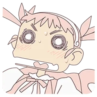 😨 Anime, Cartone animato, Personaggio, Espressione, Scioccato, Paura, Sudore telegram sticker