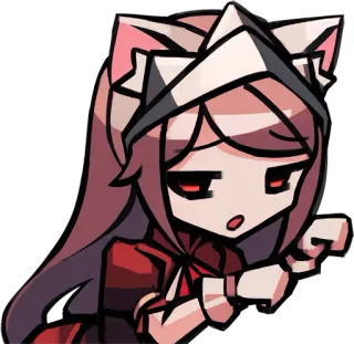 🐱 anime, cat girl, chibi, cute, kawaii, manga whatsapp sticker