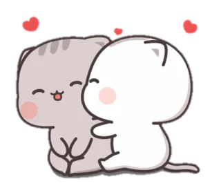 🥰 Katze, süß, kawaii, Aufkleber, Tier, Cartoon, Freundschaft, glücklich whatsapp sticker