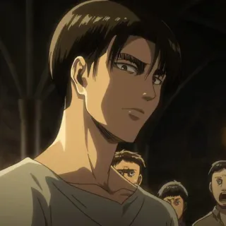 ☁️ Levi Ackerman Attack on Titan anime, attack on titan, levi ackerman, character, manga telegram sticker